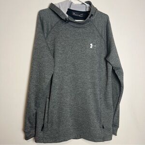 Under Armour Pullover Hoodie w/ Zip Pockets - Gray Tech Terry - Men’s L